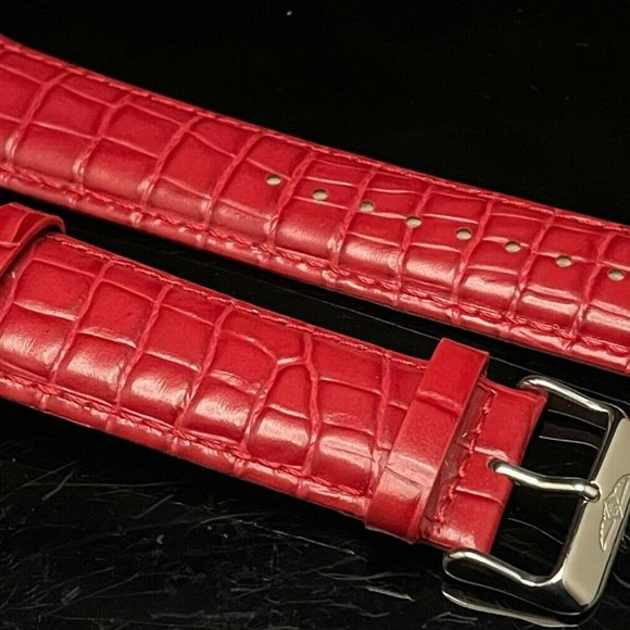 NEW Invicta Red Color Genuine Leather 26MM Replacement Straps - Picture 5 of 12